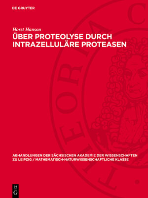 cover image of Über Proteolyse durch intrazelluläre Proteasen